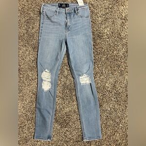 Hollister Light Blue Distressed Skinny Jeans